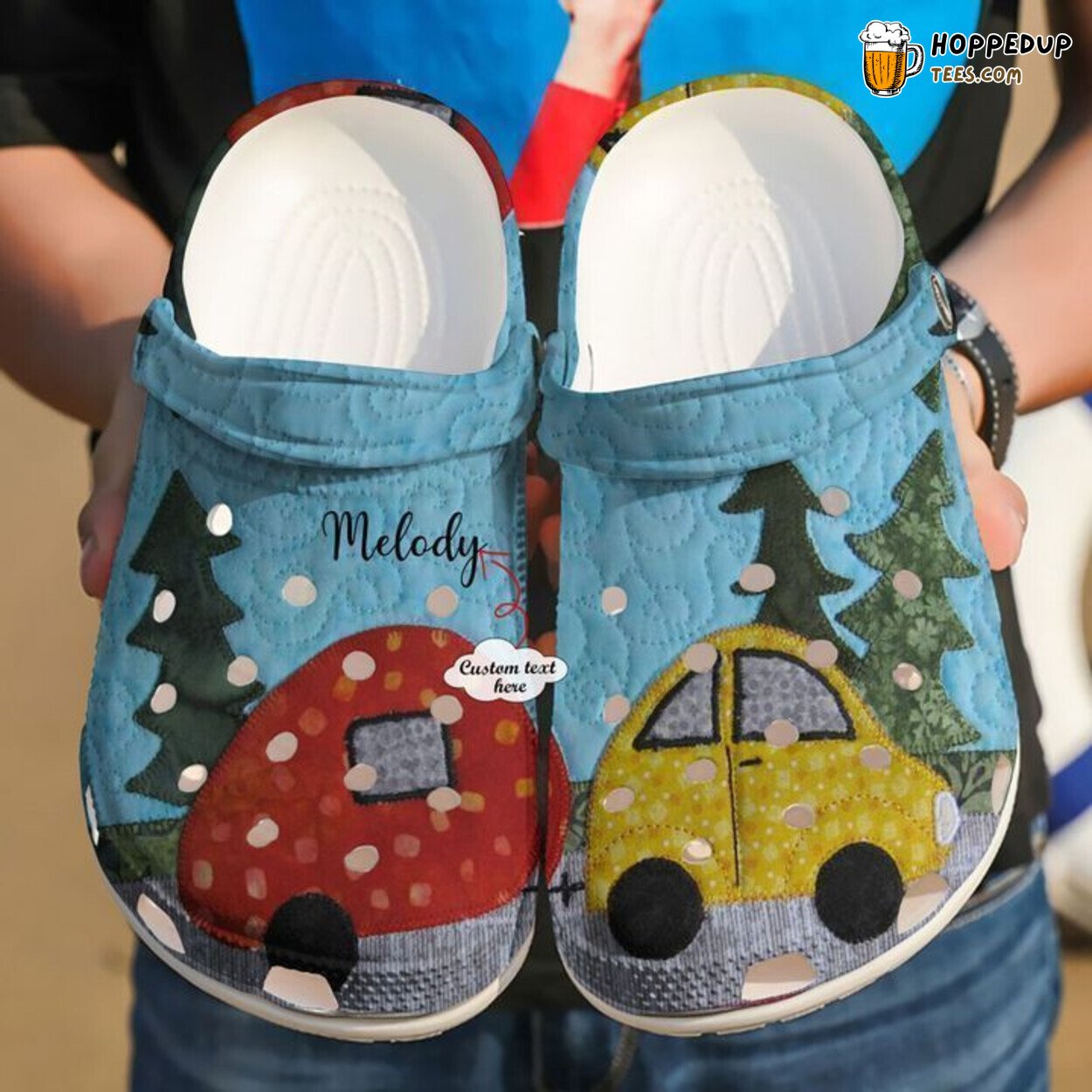 Camping Personalized Road Trip Theme Comfortable Clog Shoes Adventure Gift