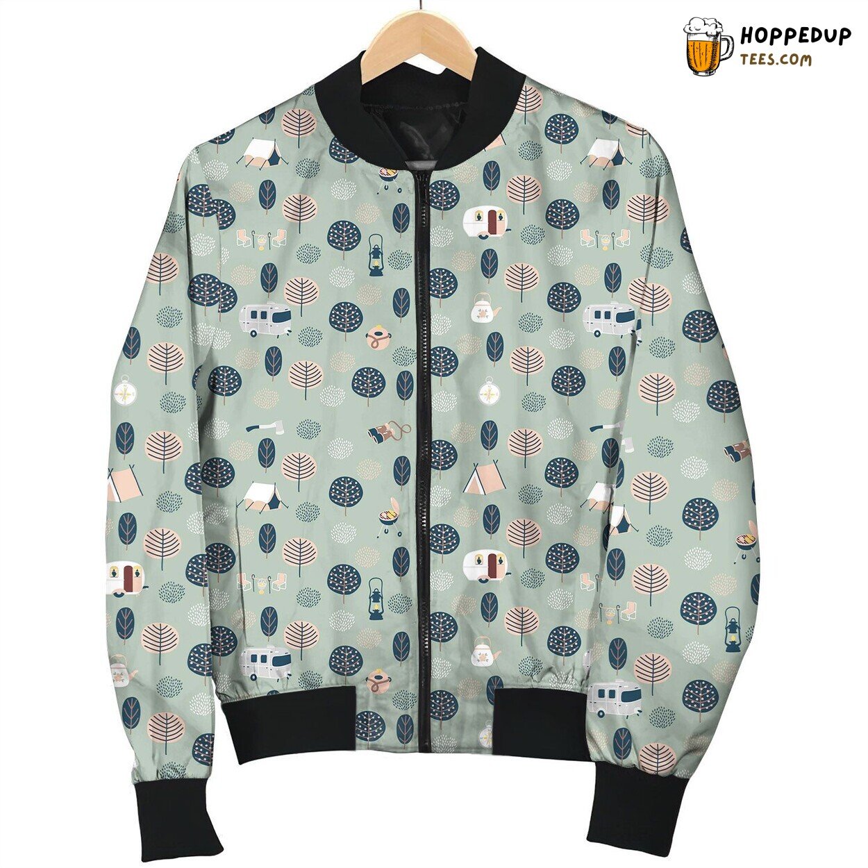 Camping Trip Adventure Winter Bomber Jacket Outdoor Enthusiast Wear