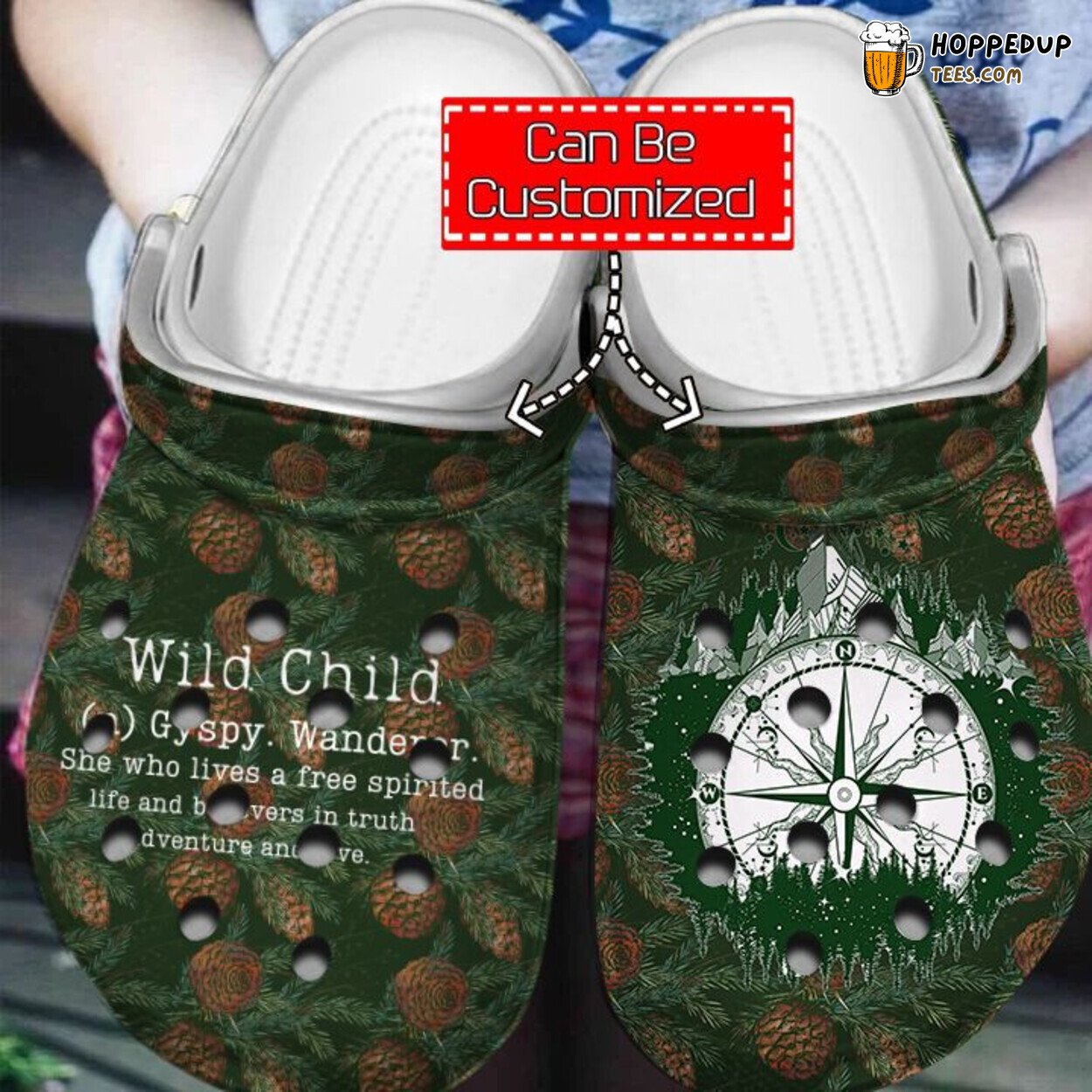 Camping Wild Child Themed Comfortable Unique Clog Shoes Design