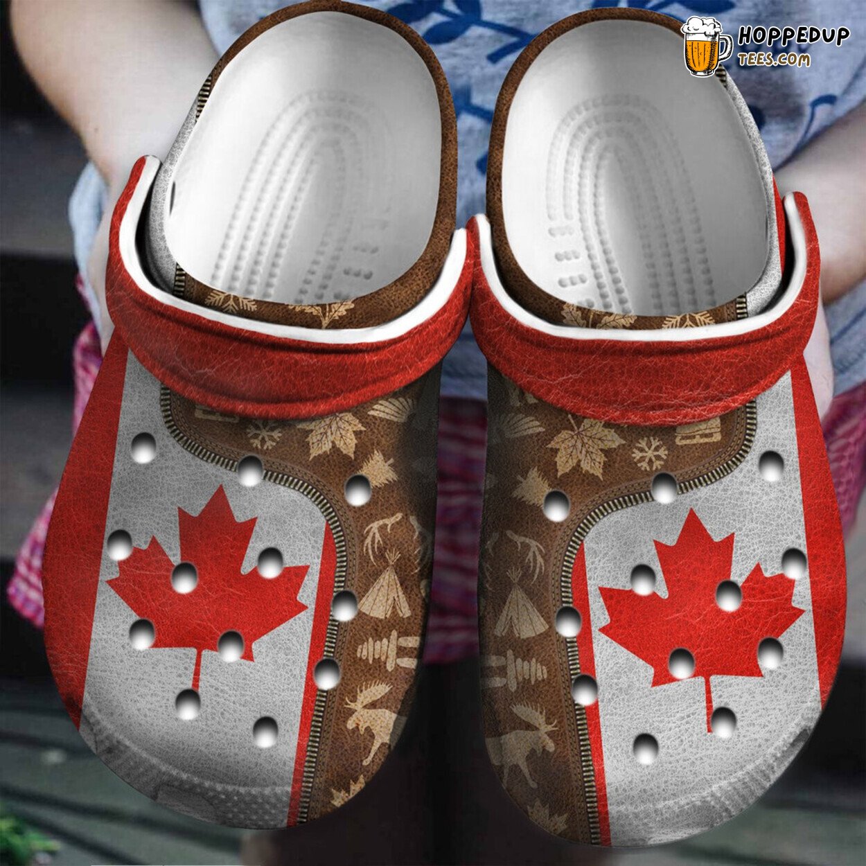 Canada Flag Symbols Zipper Theme Gift Classic Water Rubber Clogs Shoes