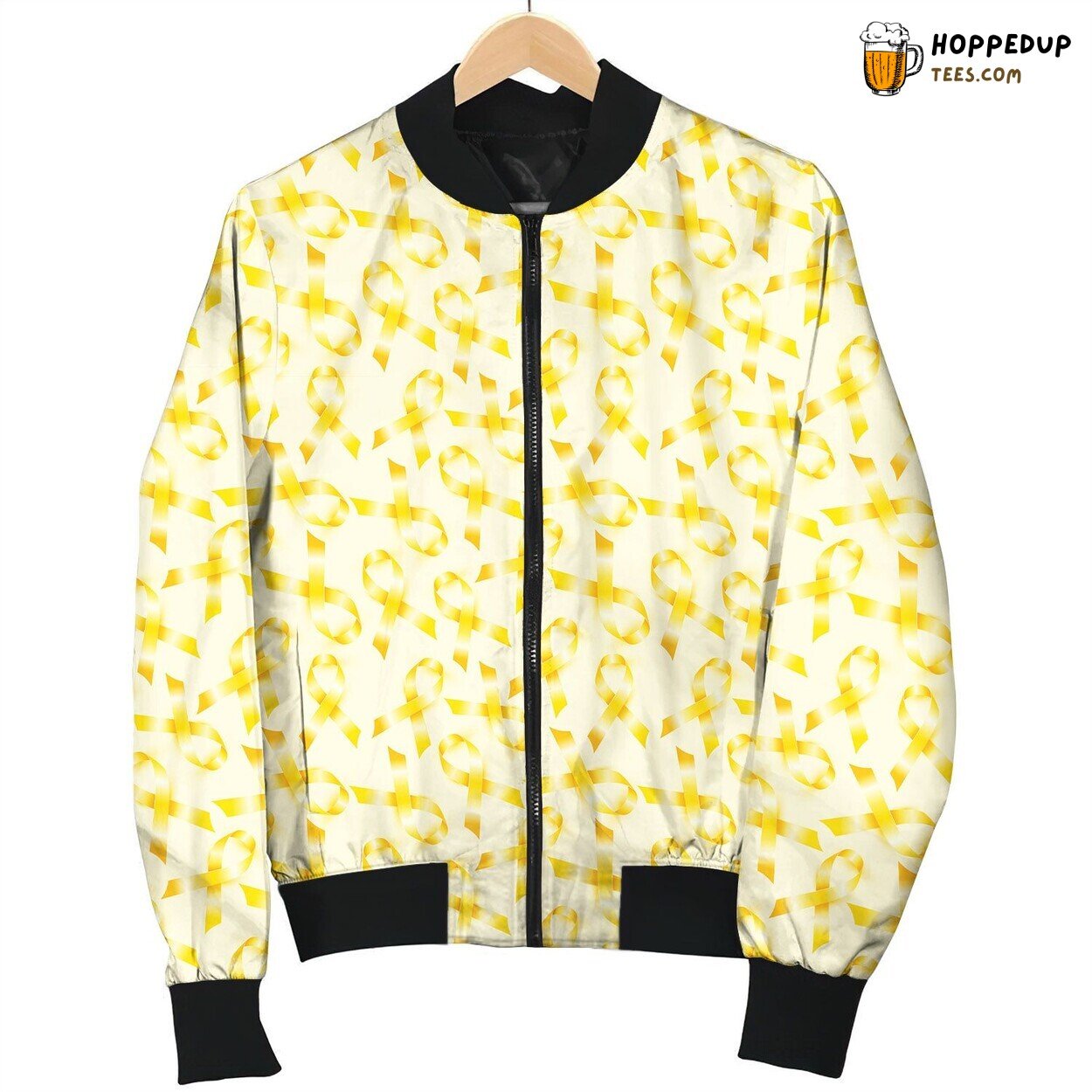 Cancer Awareness Gold Ribbon Bomber Jacket