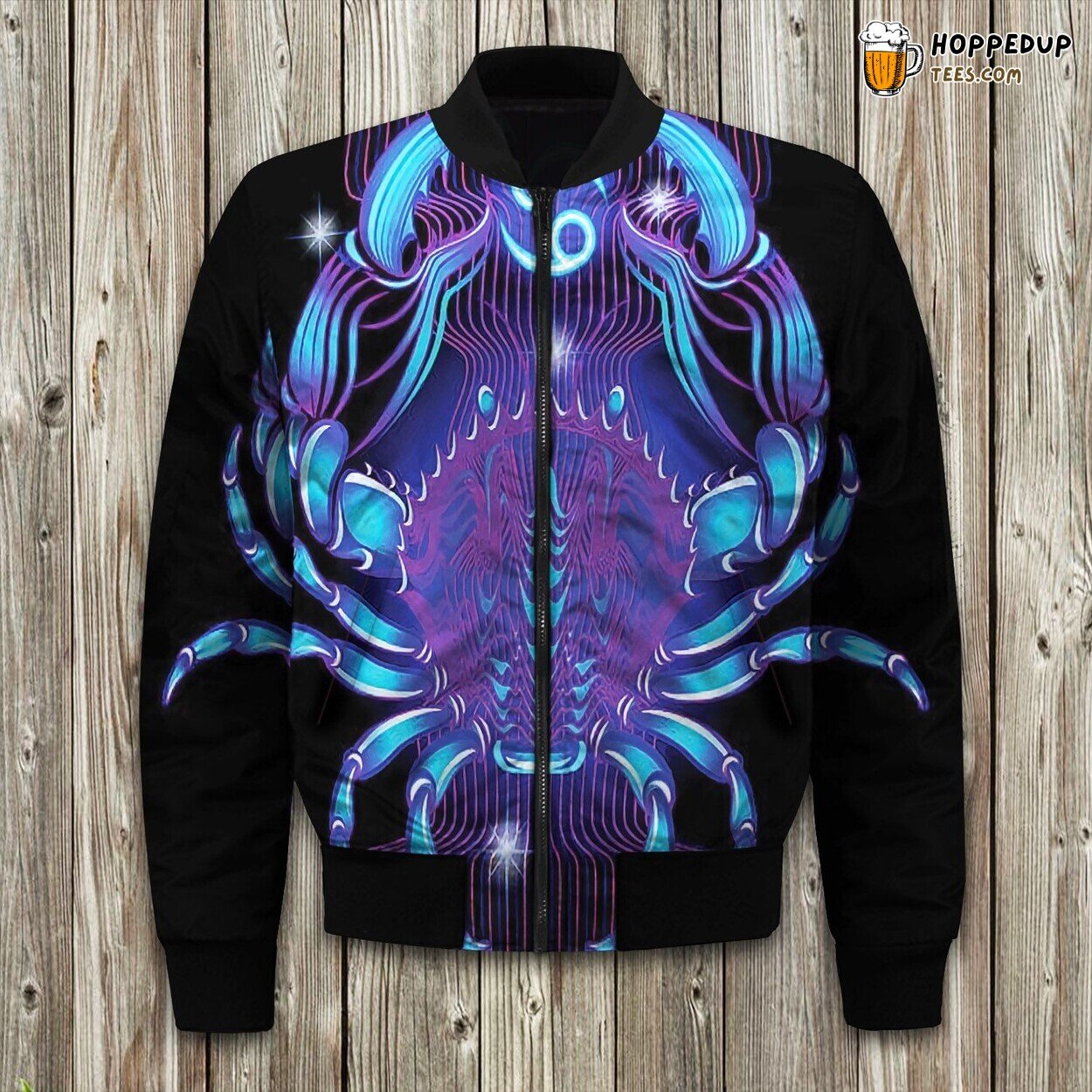 Cancer Dark Blue Gift For Zodiac Lovers Bomber Jacket