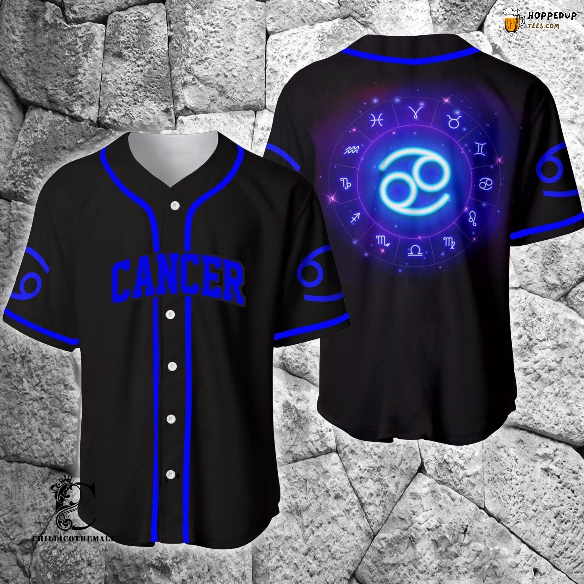 Cancer Zodiac Emblem Unisex Baseball Jersey Astrological Tee