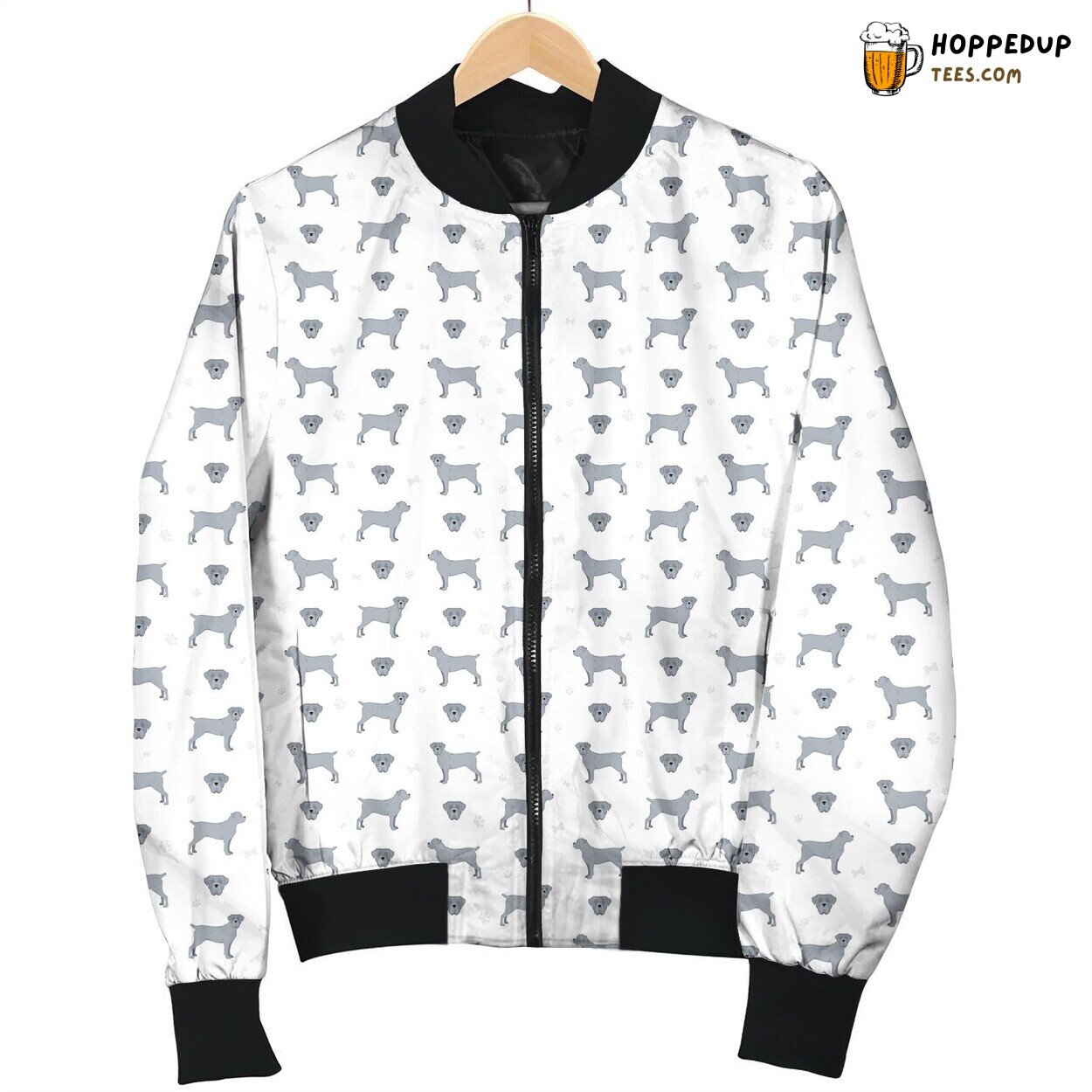 Cane Corso Grey Design Winter Bomber Jacket Celebrate Canine Elegance
