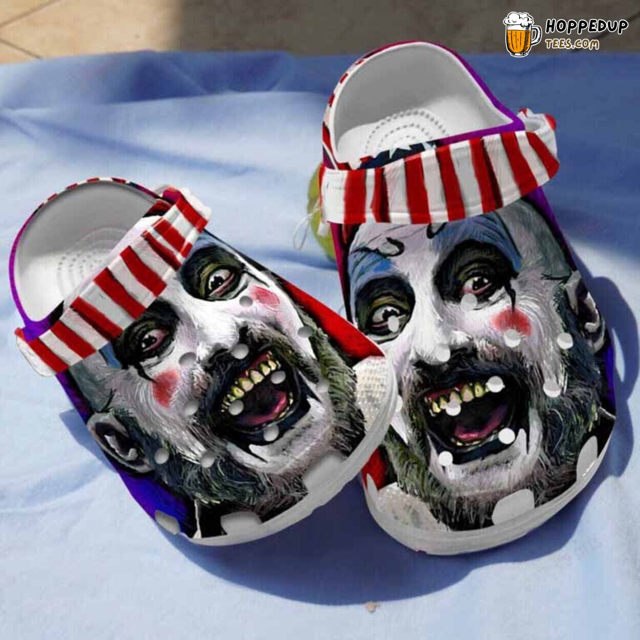 Captain Clown Face Halloween Themed Clogs Shoes Unique Gift Men Boys Style