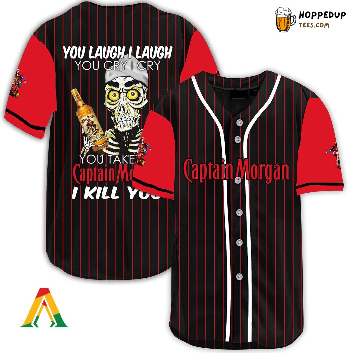 Captain Morgan Defender Baseball Jersey Unique Laugh Cry Distinctive Design