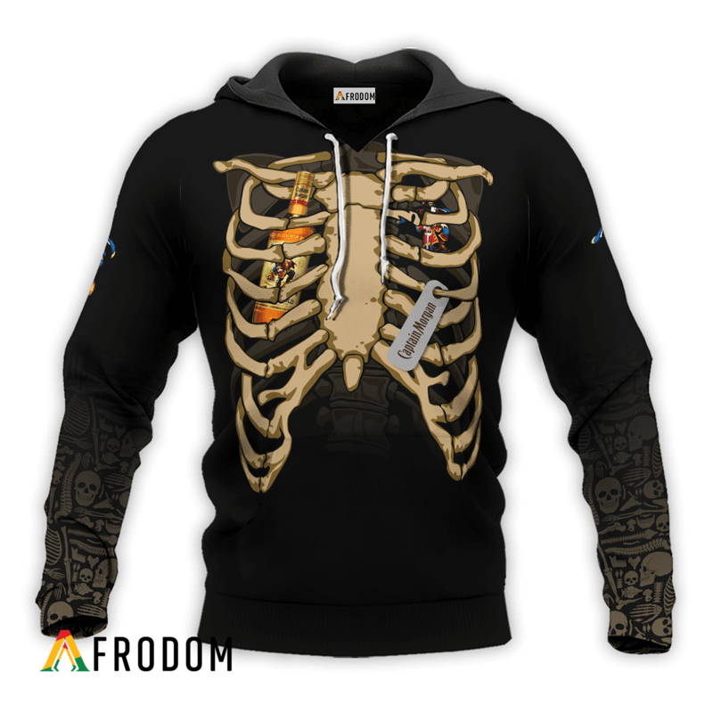 Captain Morgan Halloween Ribcage Hoodie HU