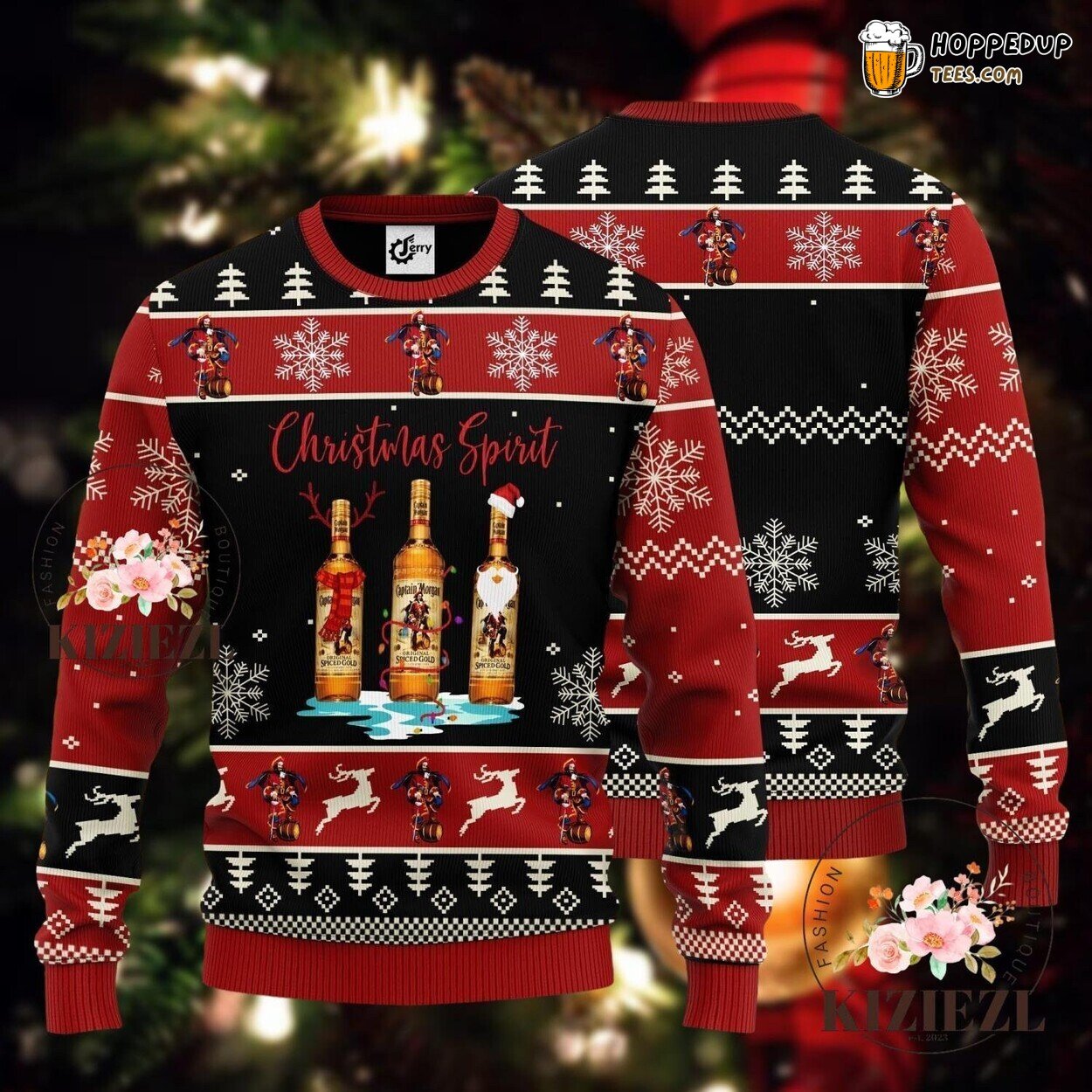 Captain Morgan Personalized Ugly Christmas Sweater Men Festive Wear