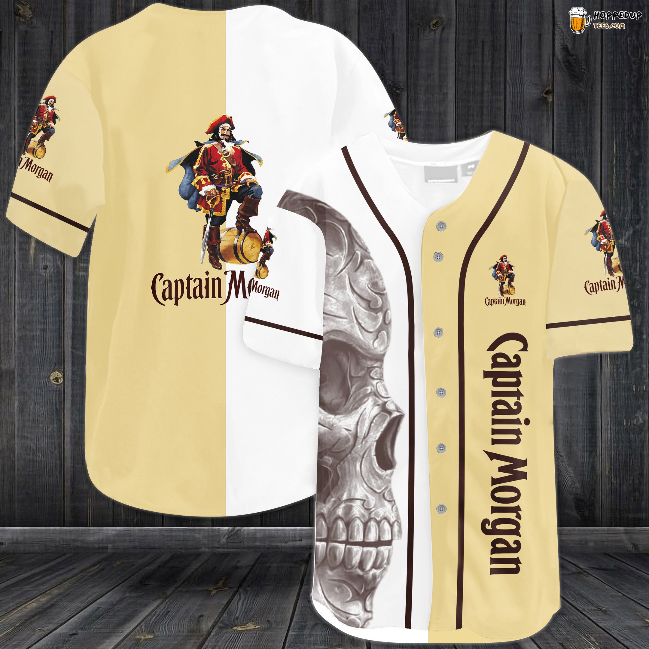 Captain Morgan Skull Baseball Jersey Unisex Jersey Shirt