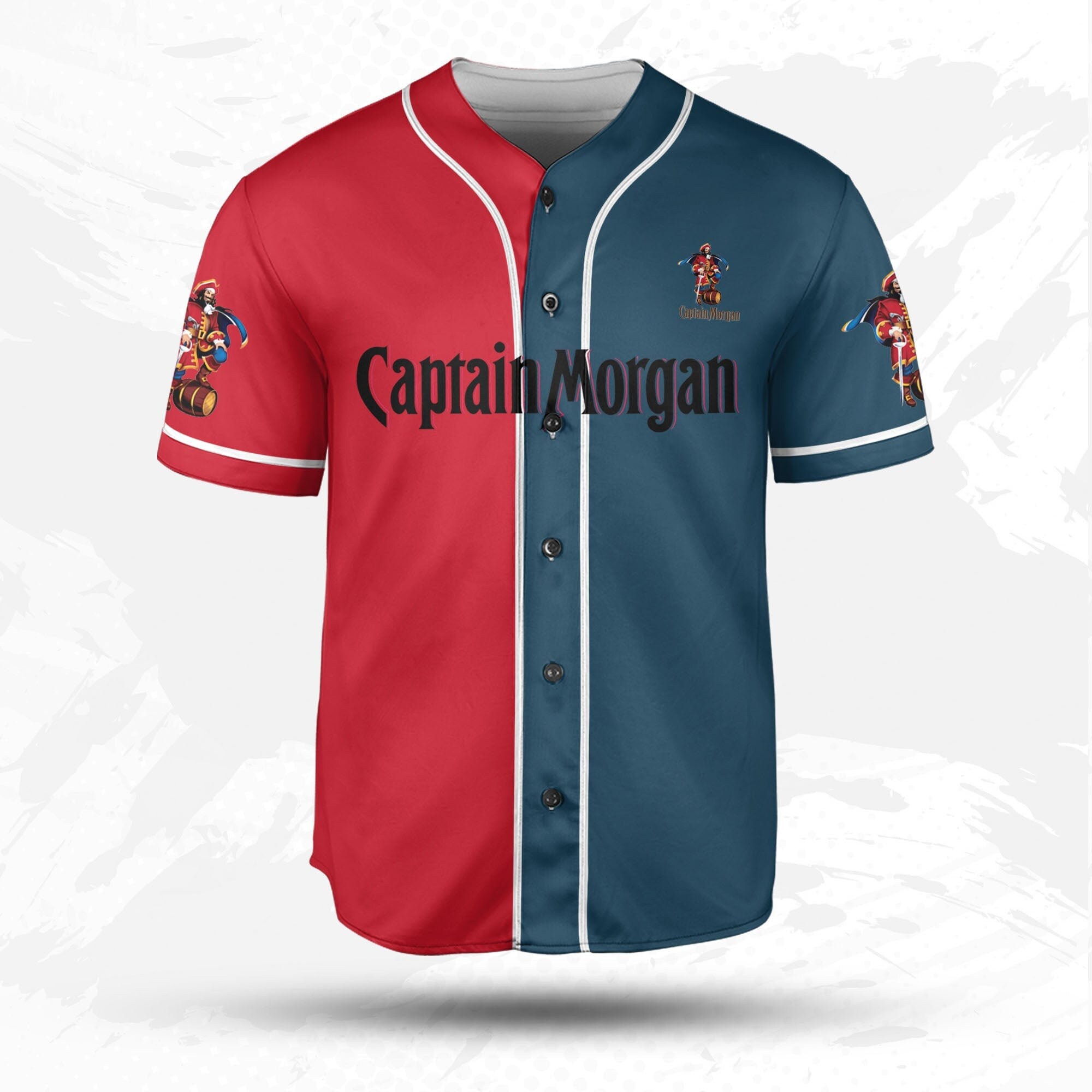 Captain Morgan Themed 2 Color Baseball Jersey Holiday Beer Lover HU