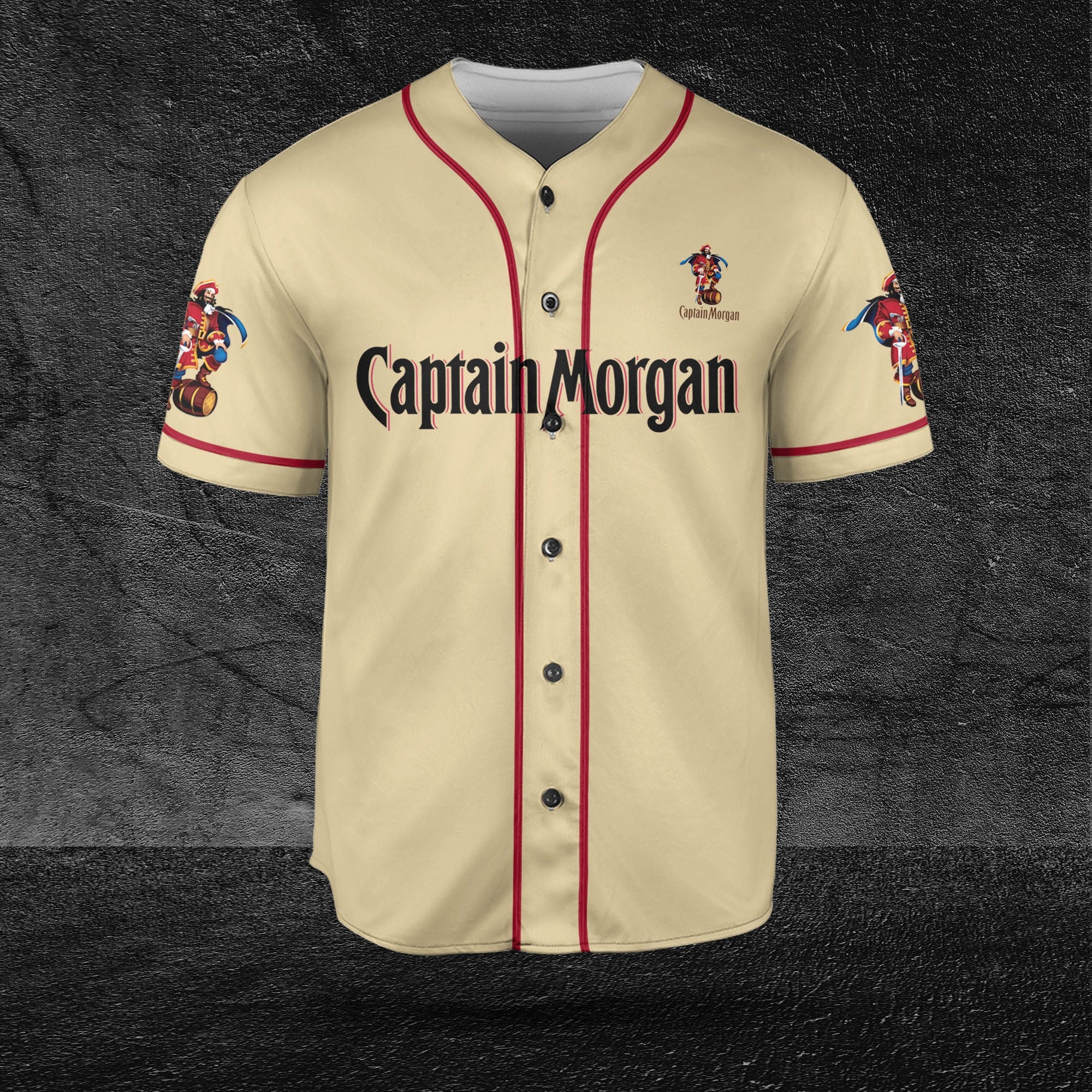 Captain Morgan Themed Baseball Jersey Holiday Beer Gift HU