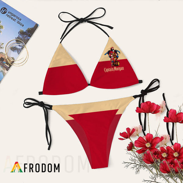 Captain Morgan Triangle Bikini Set Swimsuit HU