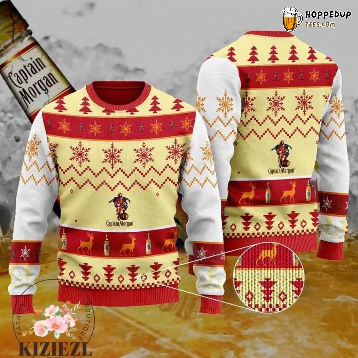 Captain Morgan Ugly Xmas Sweater Men Women Christmas Festive Wear