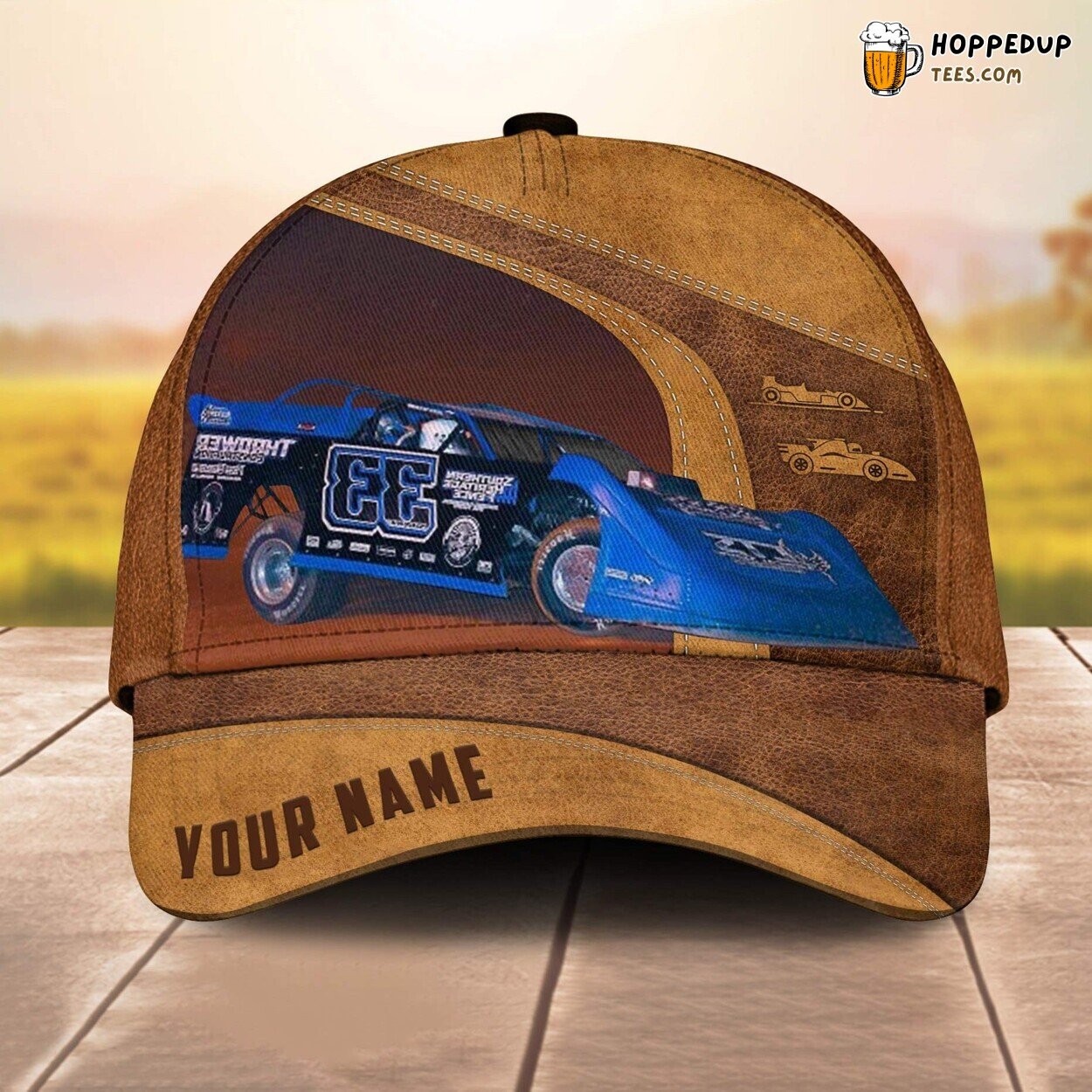 Car Custom Baseball Cap Farm Lovers 3D Print Animal Leather Pattern