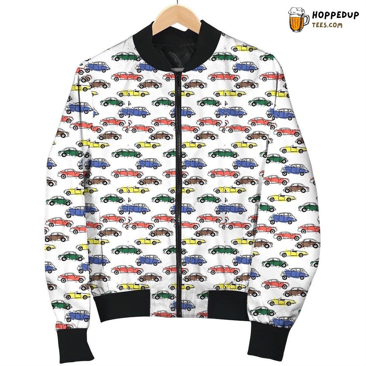Car Multi-Color Side View Bomber Jacket
