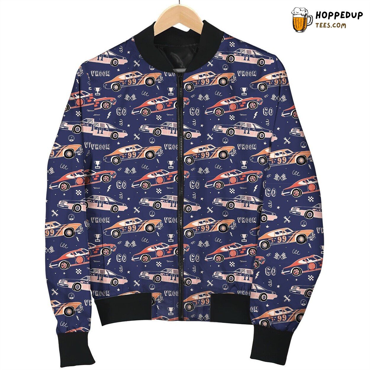 Car Racing Go Vroom Bomber Jacket