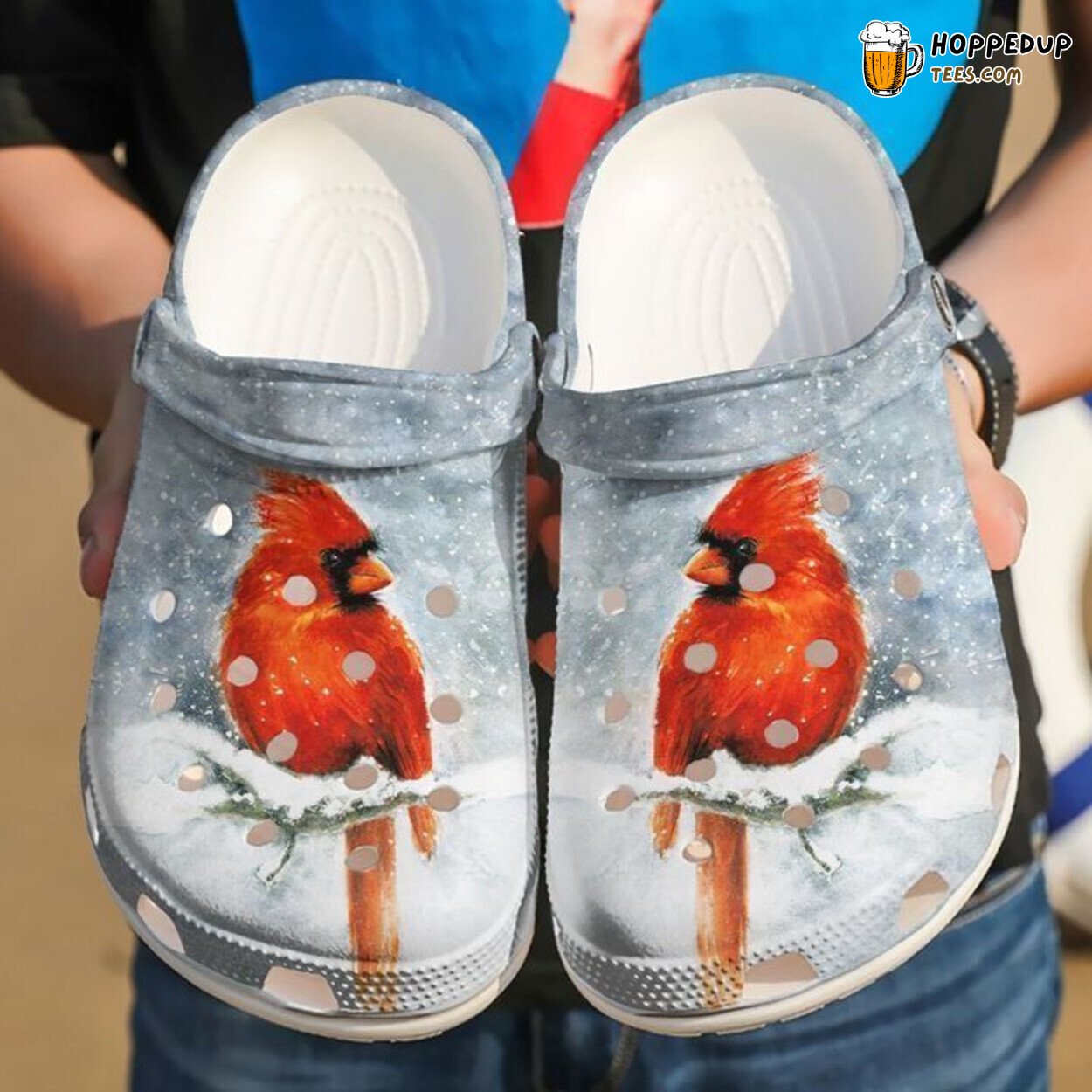 Cardinal Bird Classic Comfortable Clogs Nature Inspired Footwear Design