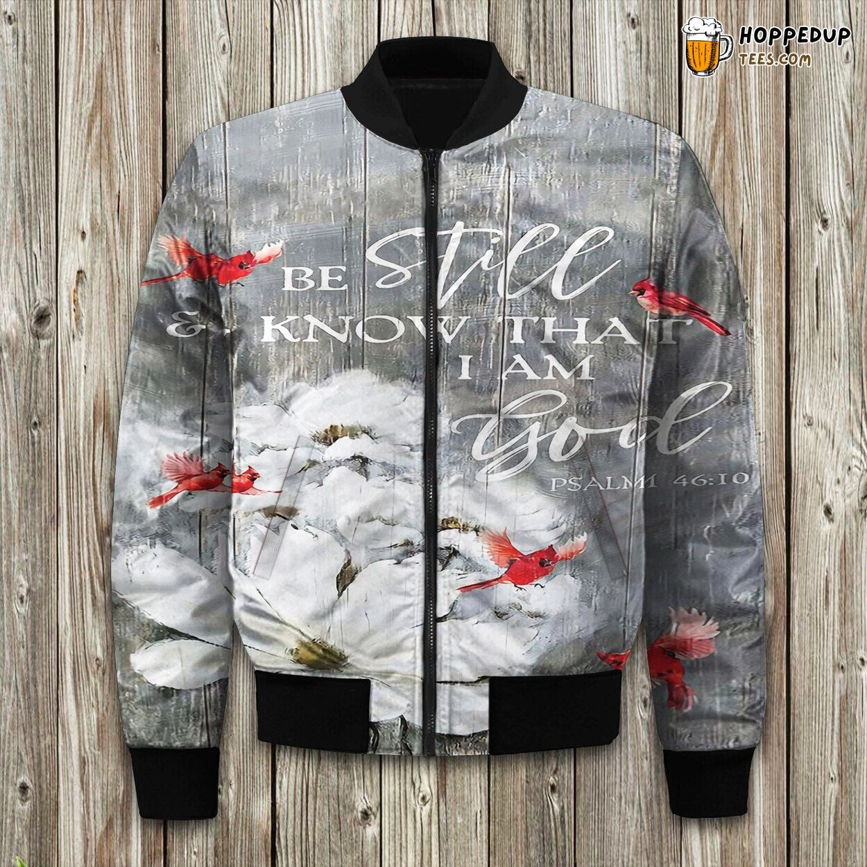 Cardinal Bird Jesus And Cardinal Dress Bomber Jacket