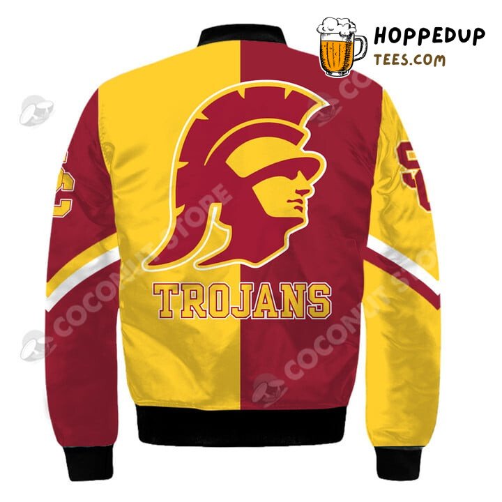 Cardinal Gold Bomber Jacket USC Trojans NCAA Unique Sports Edition