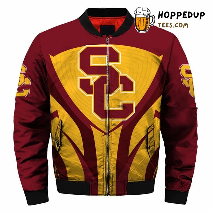 Cardinal Gold USC Trojans Collegiate Bomber Jacket Fan Apparel Cardinal Gold USC Trojans Collegiate Bomber Jacket Fan Apparel