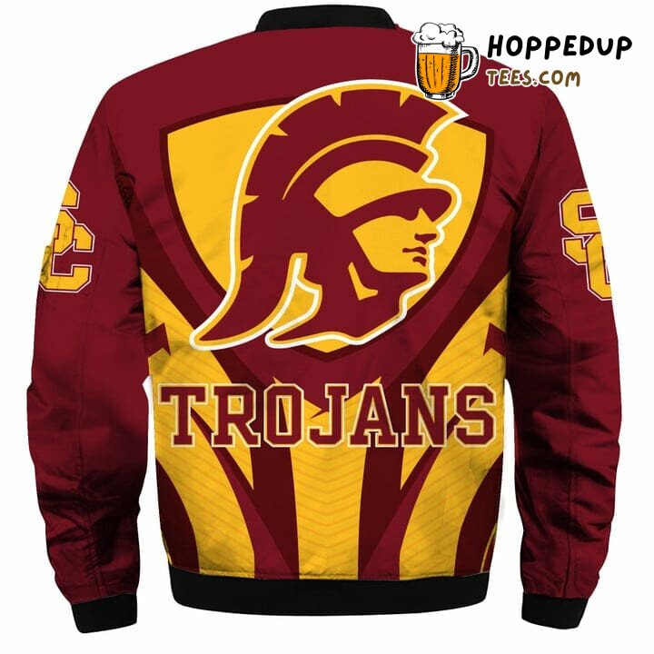 Cardinal Gold USC Trojans Collegiate Bomber Jacket Fan Apparel