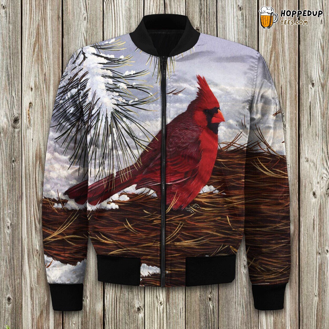 Cardinal Under The Pine Bomber Jacket