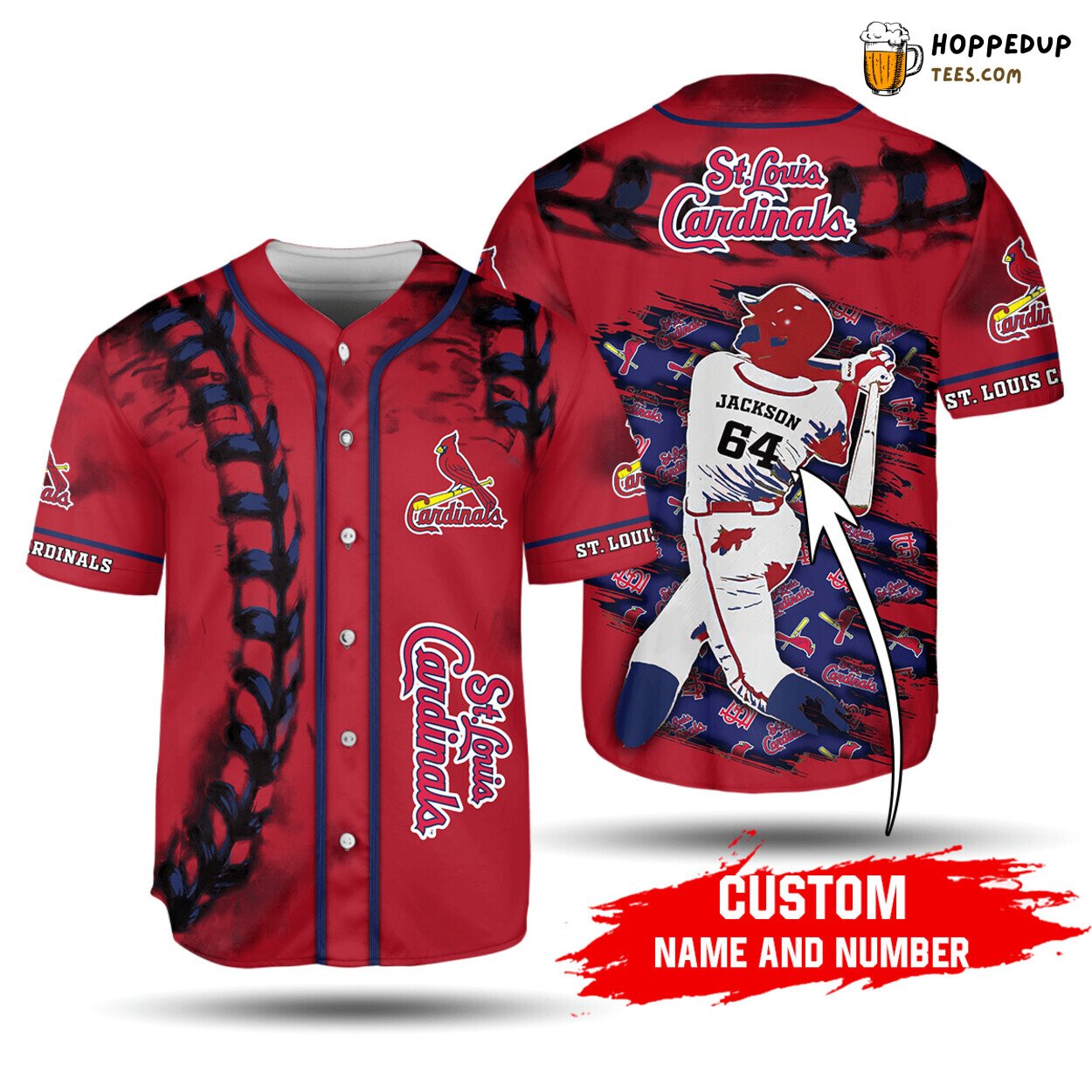 Cardinals Custom Name Number Baseball Jersey Unisex MLB St. Louis Gear
