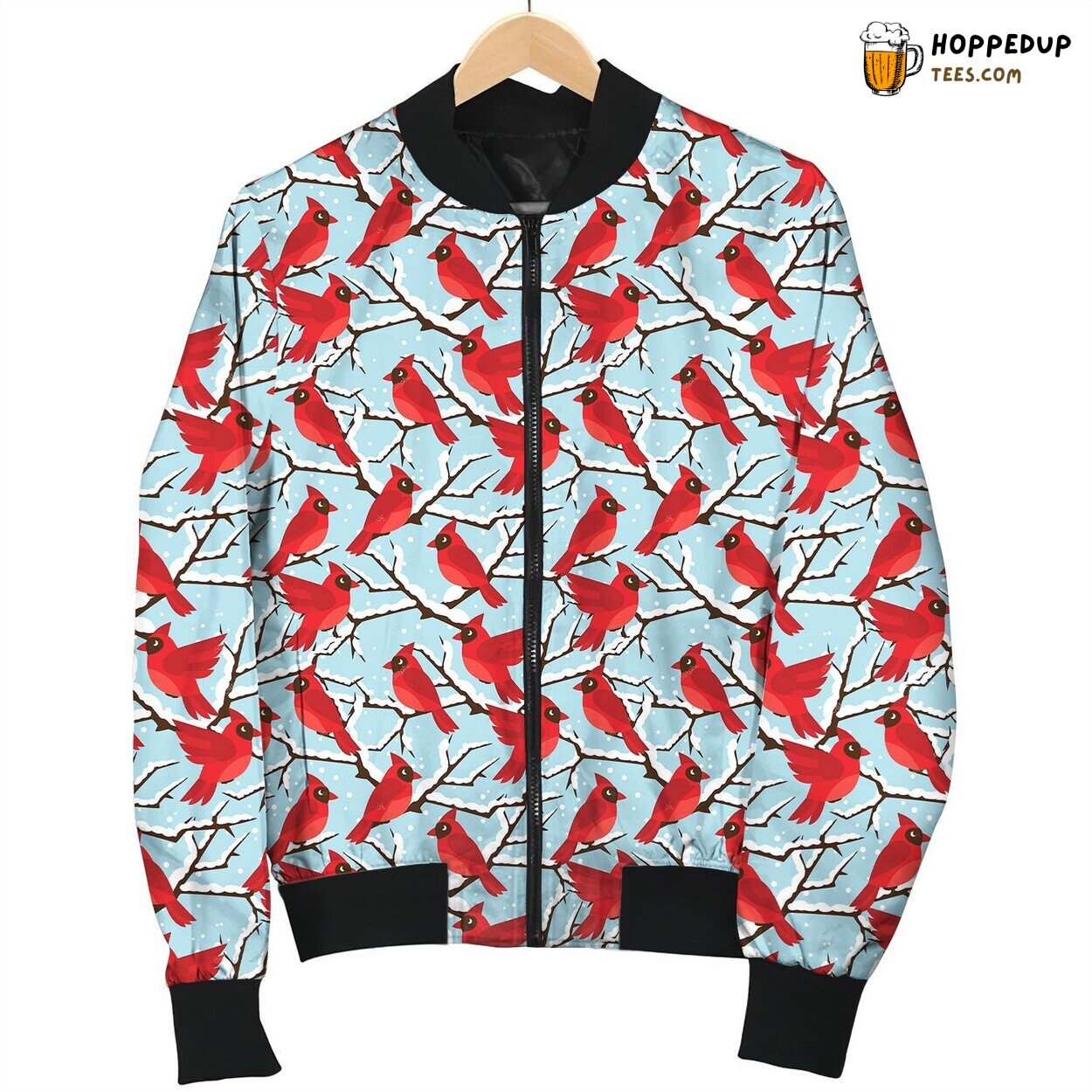 Cardinals In The Snow Bomber Jacket
