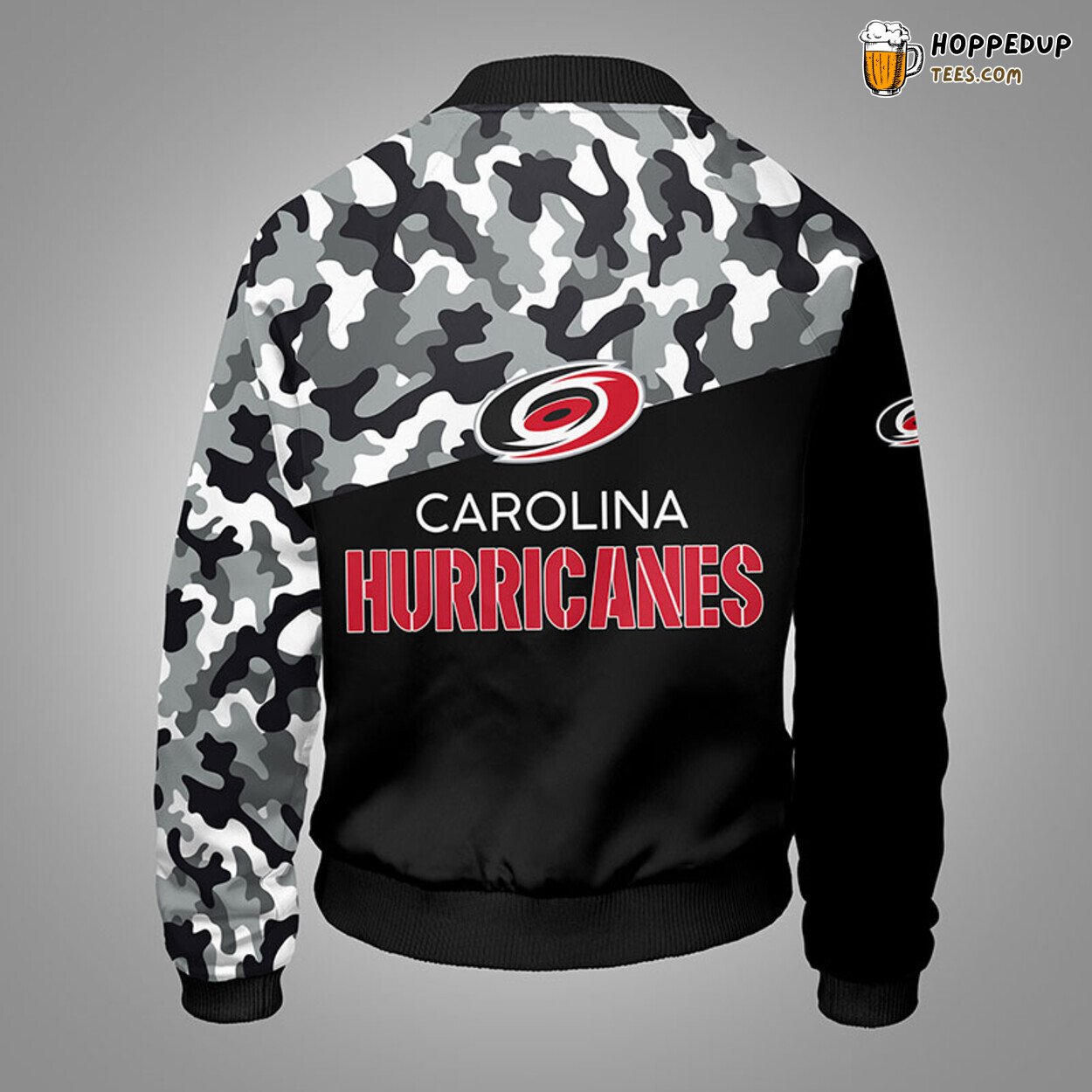 Carolina Hurricanes NHL Camouflage Black Distinct Bomber Jacket Stylish Look