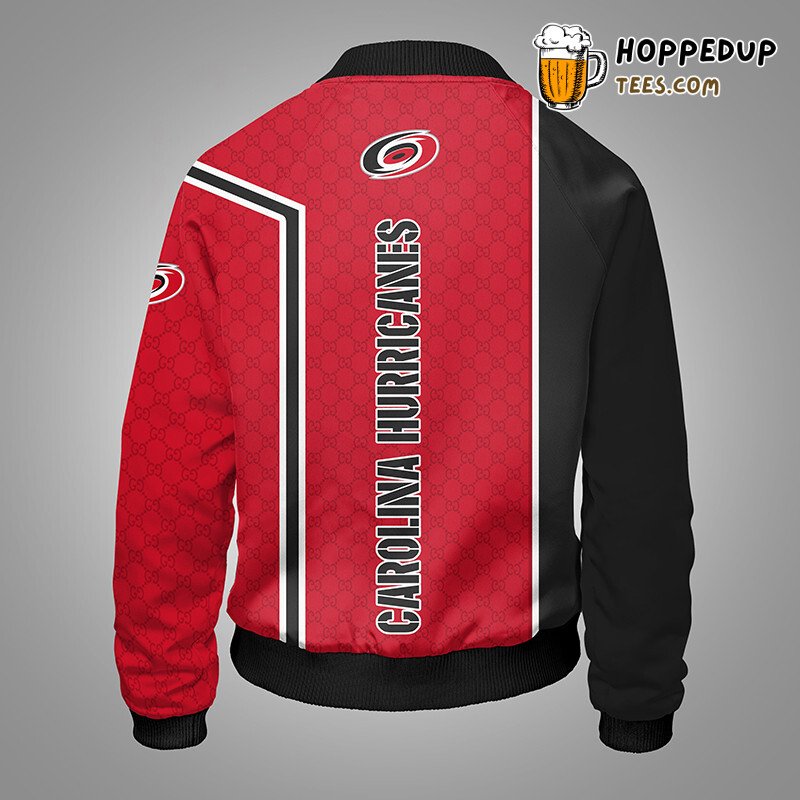 Carolina Hurricanes NHL Pro Red Supporter Bomber Jacket Look