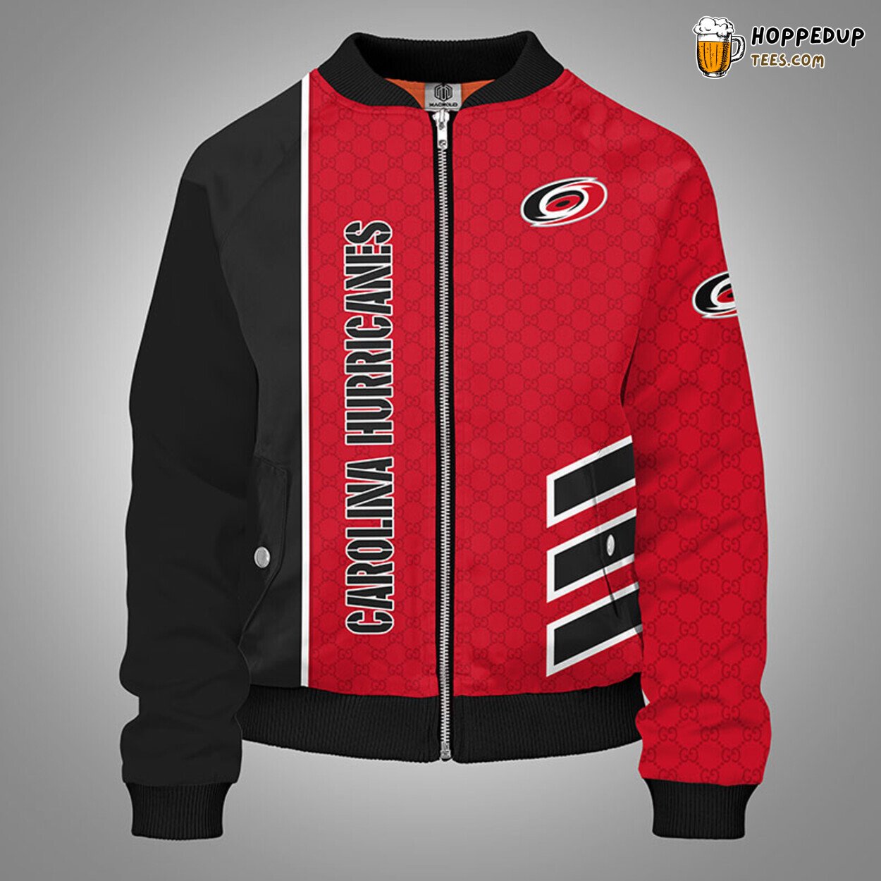 Carolina Hurricanes NHL Red Unisex Themed Bomber Jacket Stylish Design Look
