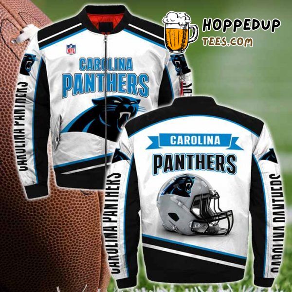 Carolina Panthers Athletic Bomber Jacket in Printful 3D Design
