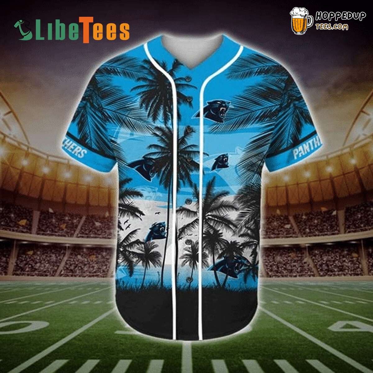 Carolina Panthers Baseball Jersey Tropical Palm Trees Edition