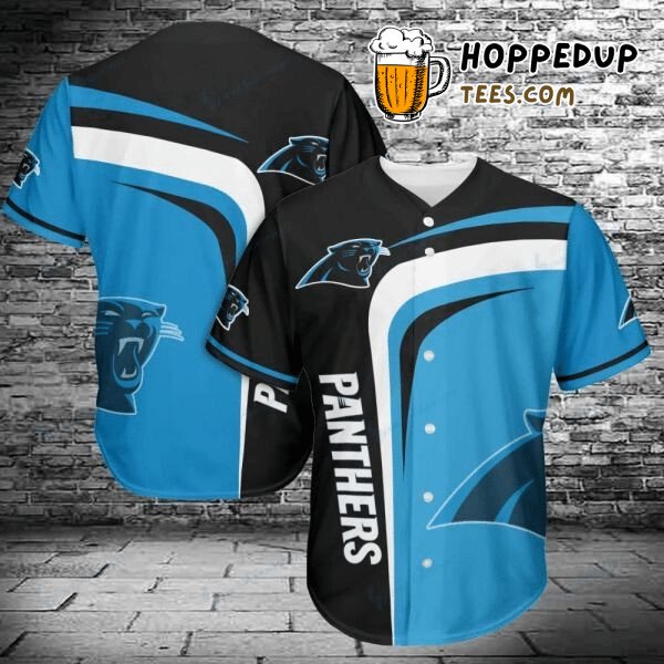 Carolina Panthers Blue Black Unisex Baseball Jersey NFL Team Pride
