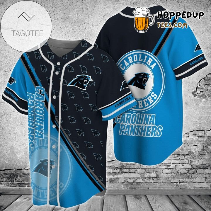 Carolina Panthers Blue Black Unisex Baseball Jersey Panther Nation