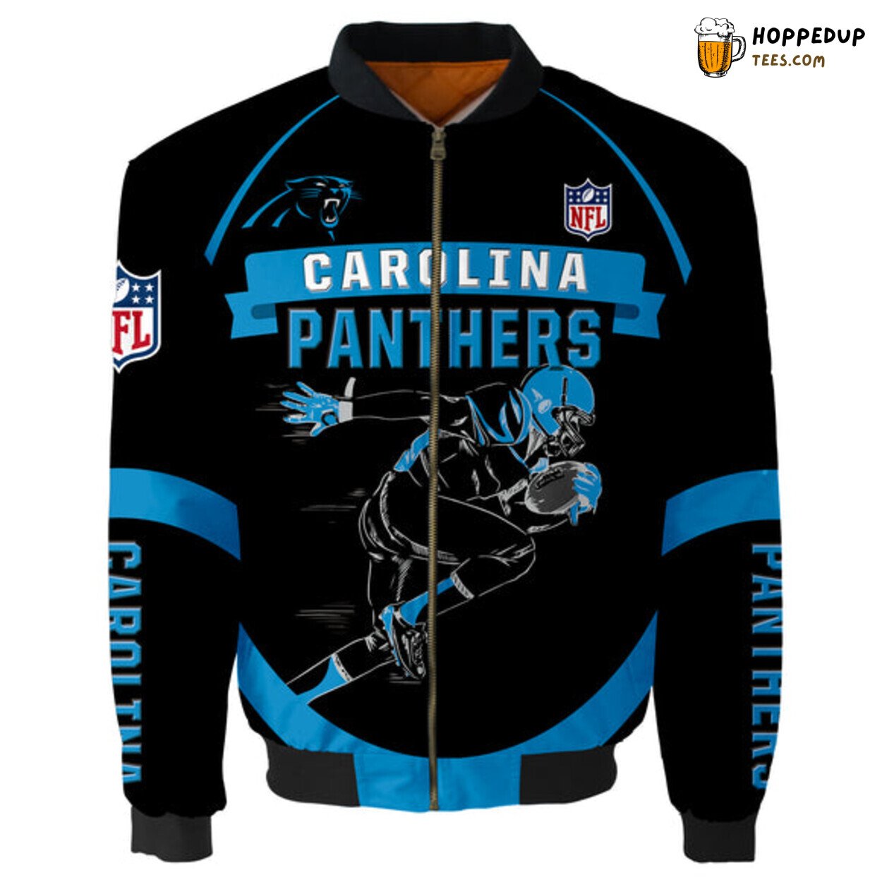 Carolina Panthers Graphic Player Bomber Jacket Sporty Design Series Edition