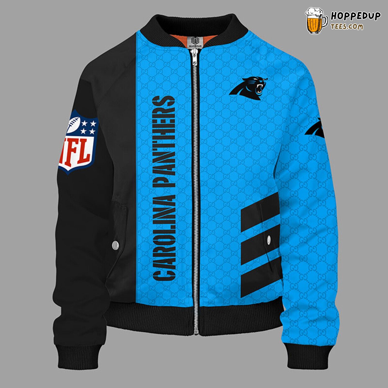 Carolina Panthers NFL Blue Bomber Jacket Unique Stylish Design
