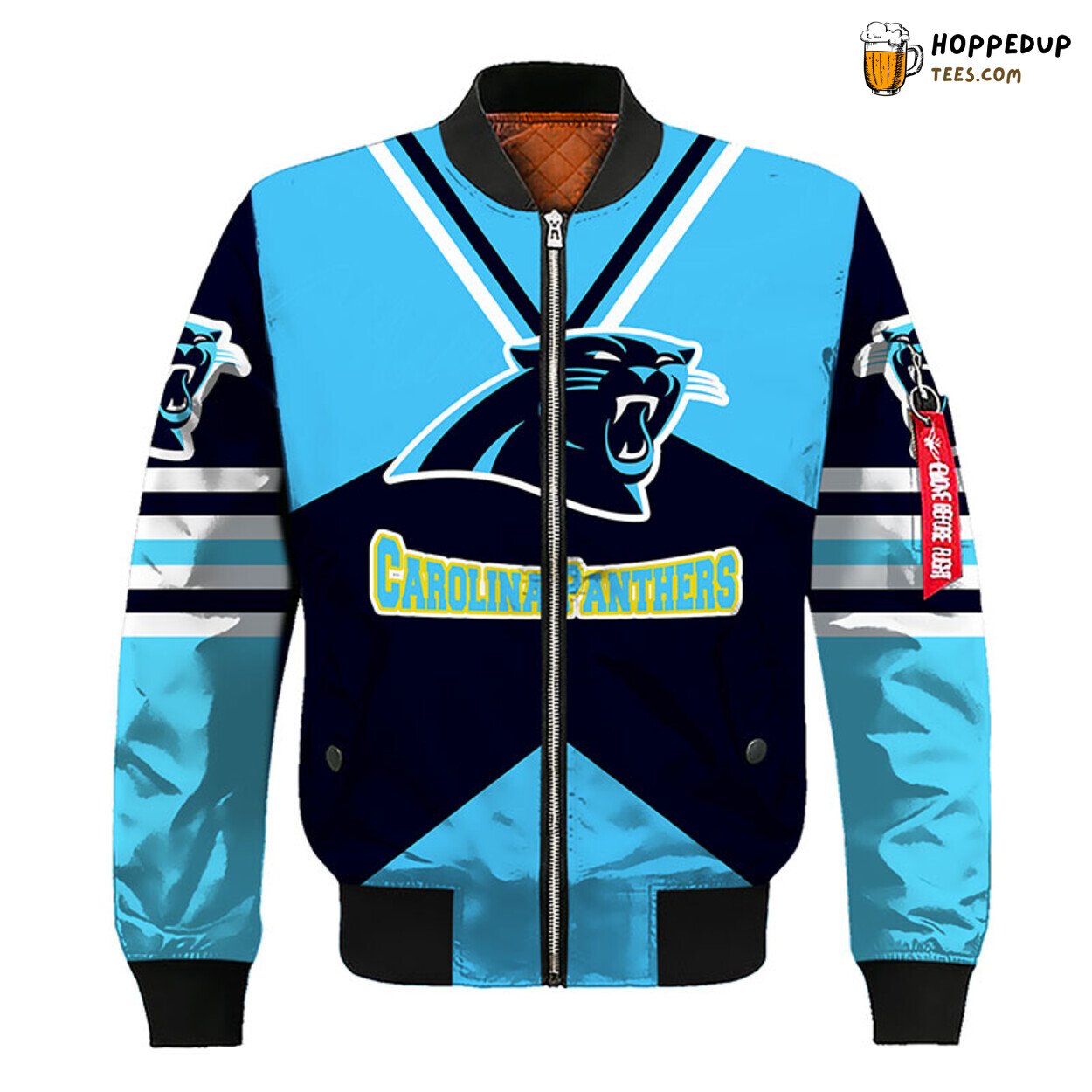Carolina Panthers NFL Blue Unisex Bomber Jacket Distinct Style Carolina Panthers NFL Blue Unisex Bomber Jacket Distinct Style