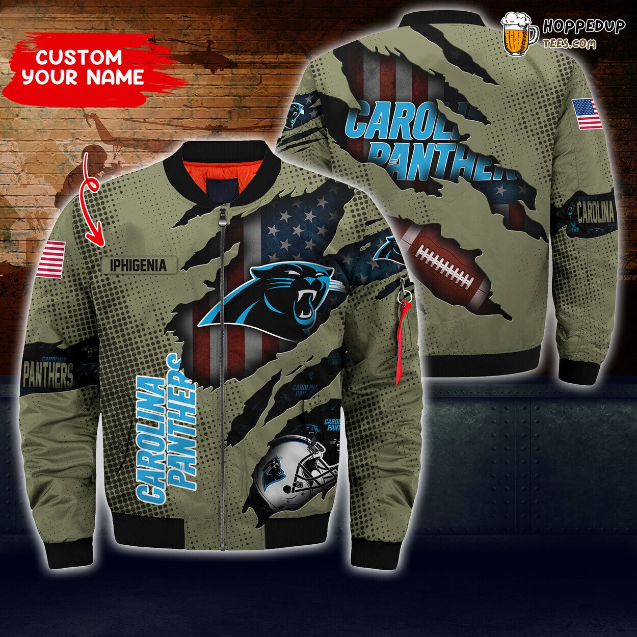 Carolina Panthers NFL Custom Bomber Jacket Personal Boyfriend Edition Wear