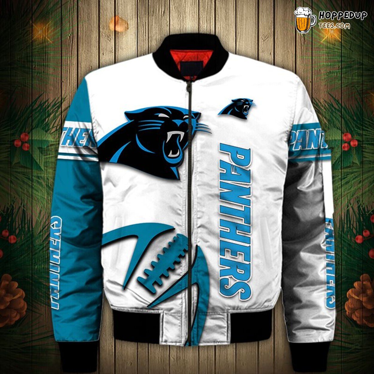 Carolina Panthers Playful Balls Graphic Bomber Jacket Ultimate Fan’s Edition