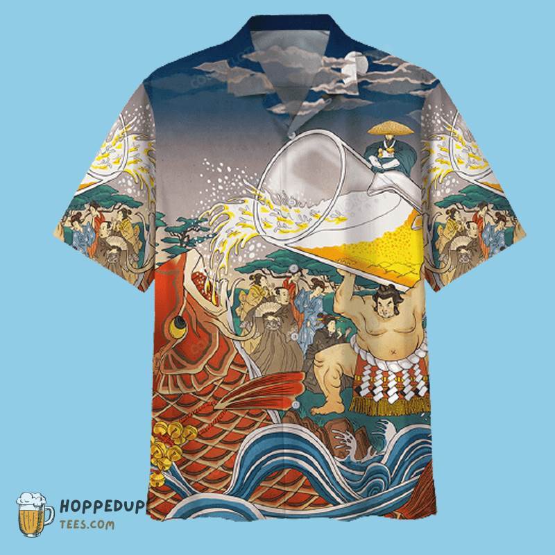 Carp Drink Beer Aloha Shirt