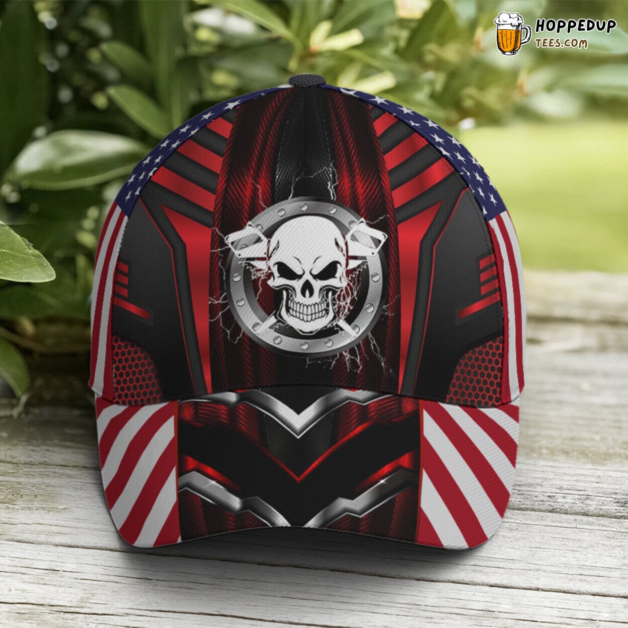 Carpenter Tribute US Flag Pattern Statement Design Baseball Cap
