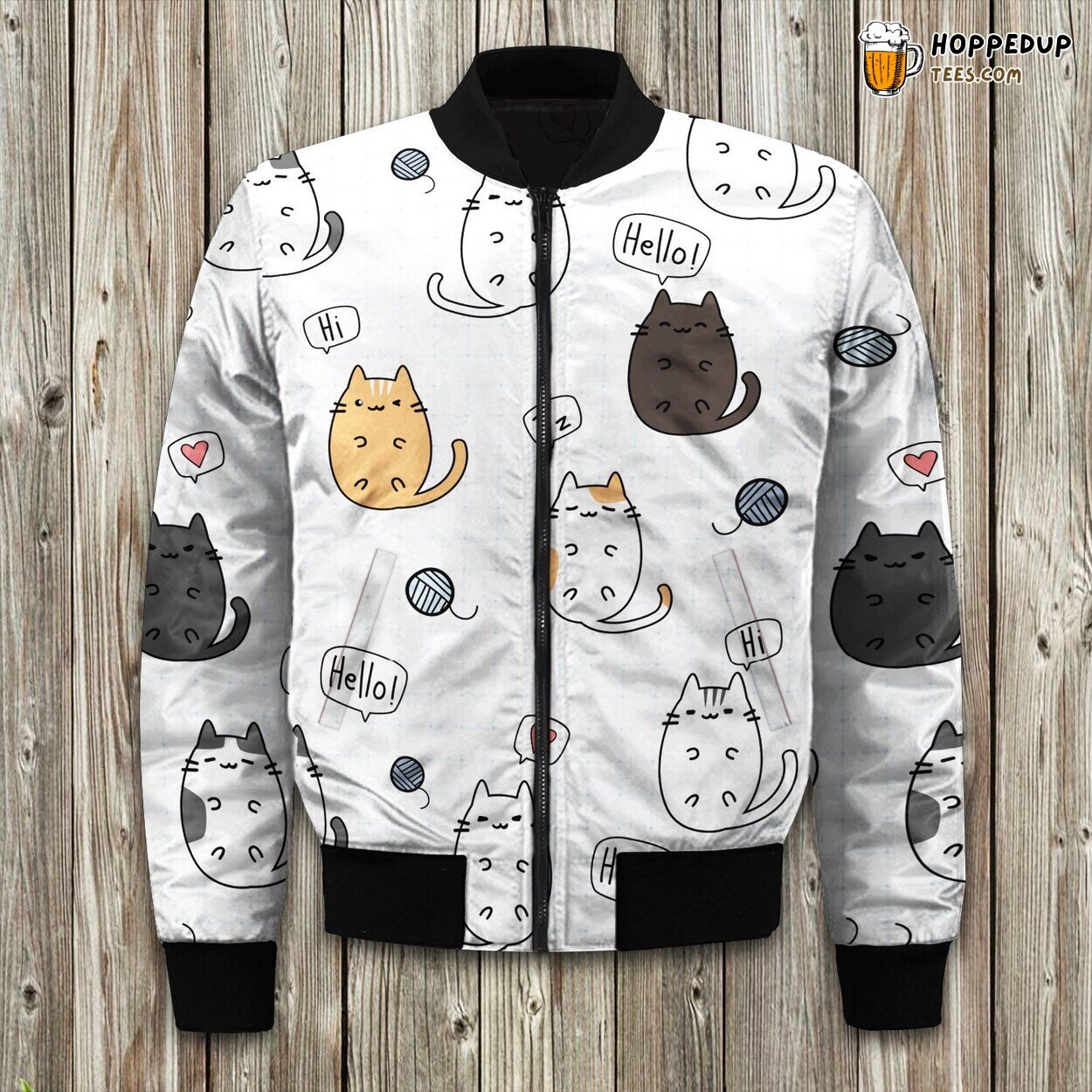 Cartoon Cute Cats Bomber Jacket