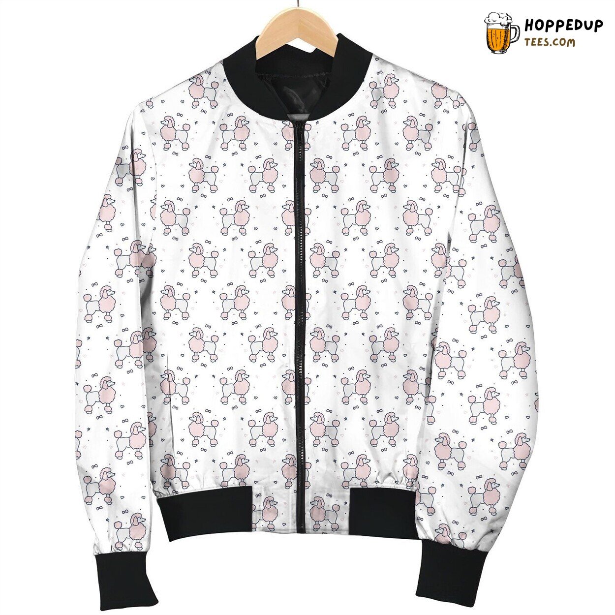 Cartoon Poodle Cute Bomber Jacket