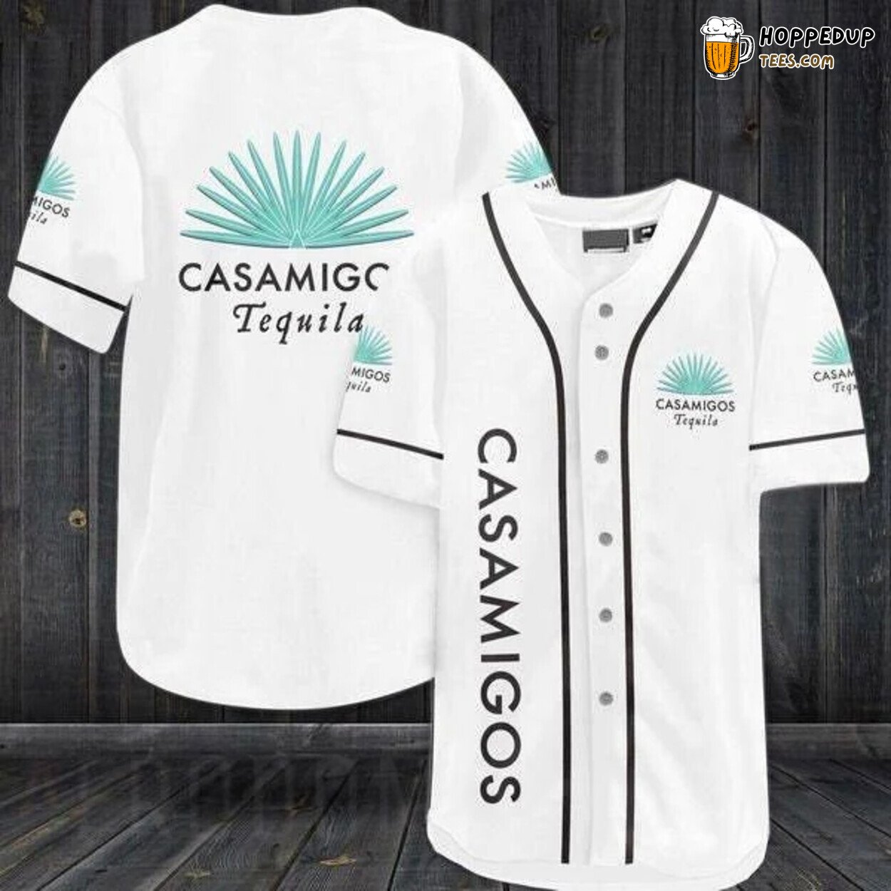 Casamigos Tequila White Baseball Jersey Unique Distinctive Design Theme