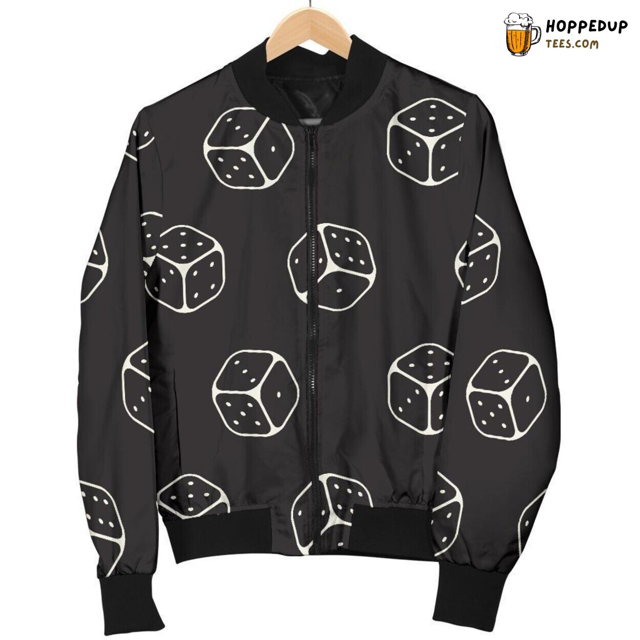 Casino Dice Display Men’s Bomber Jacket Unique Essence Pattern Tribute