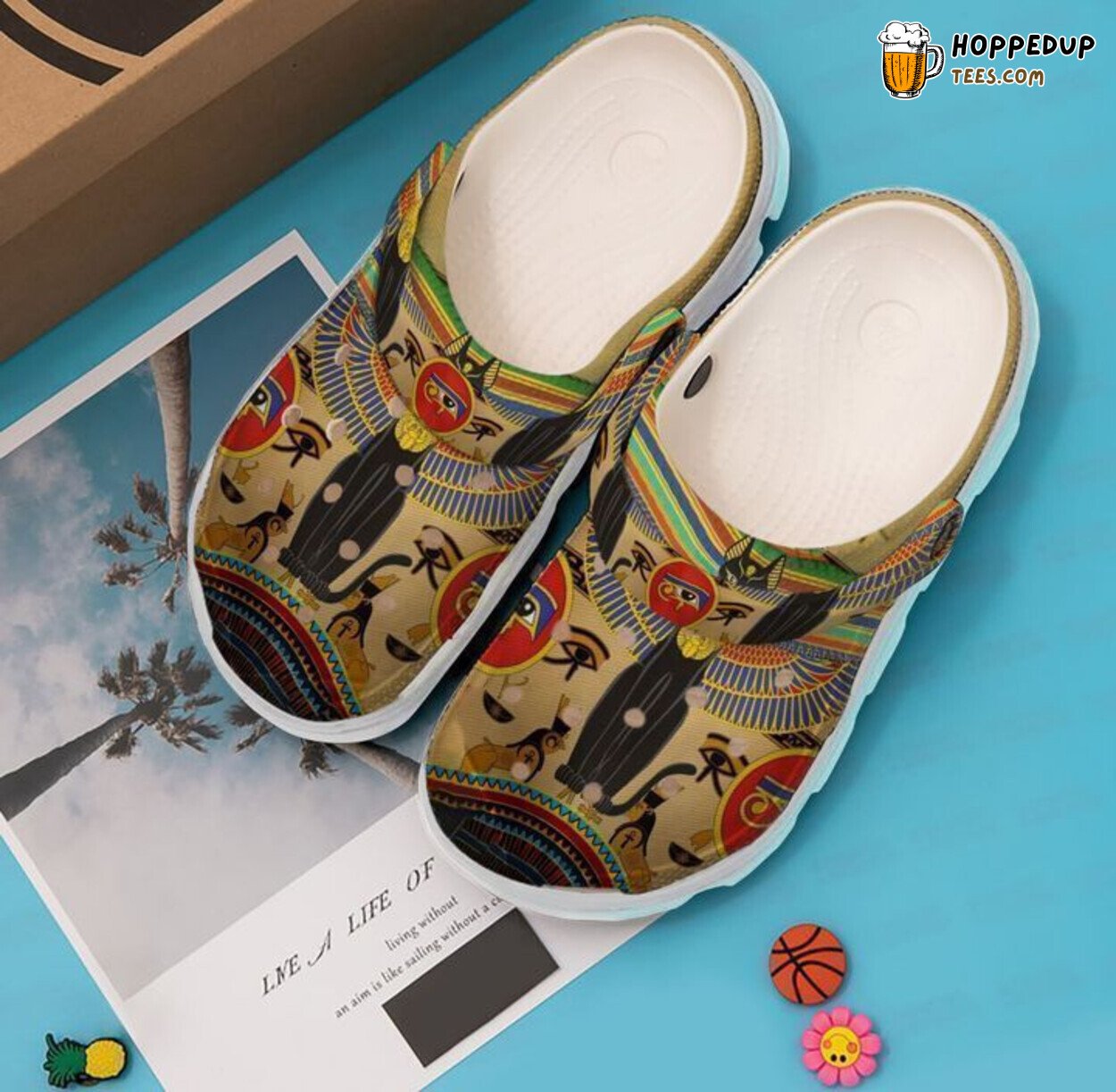 Cat Ancient Themed Classic Comfortable Stylish Unique Clogs Shoes