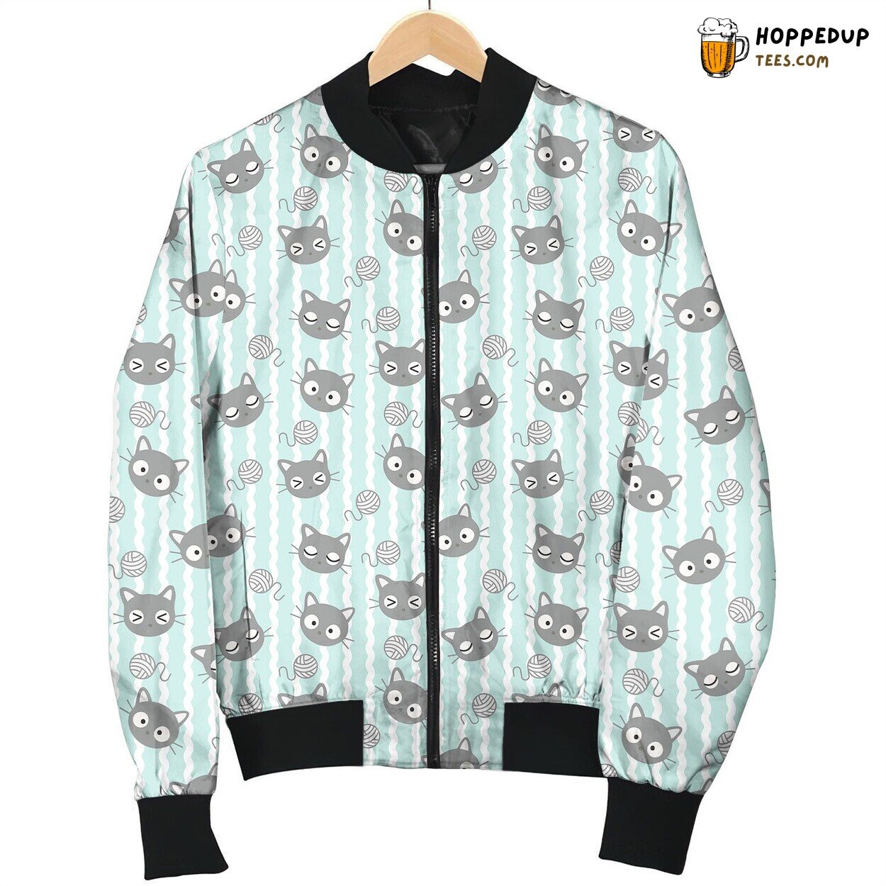 Cat And Wool Roll Bomber Jacket