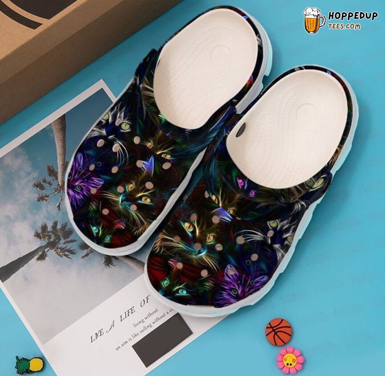Cat Black Classic Themed Comfortable Stylish Clogs Shoes Design