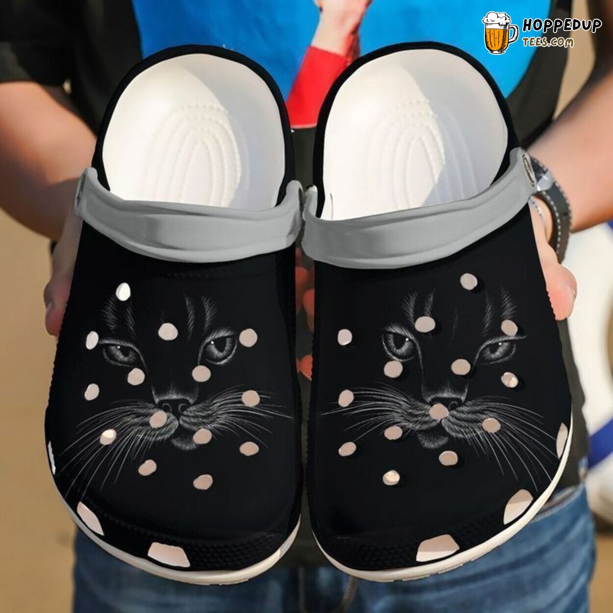 Cat Black Face Theme Classic Comfortable Clogs Shoes Unique Pet Inspired